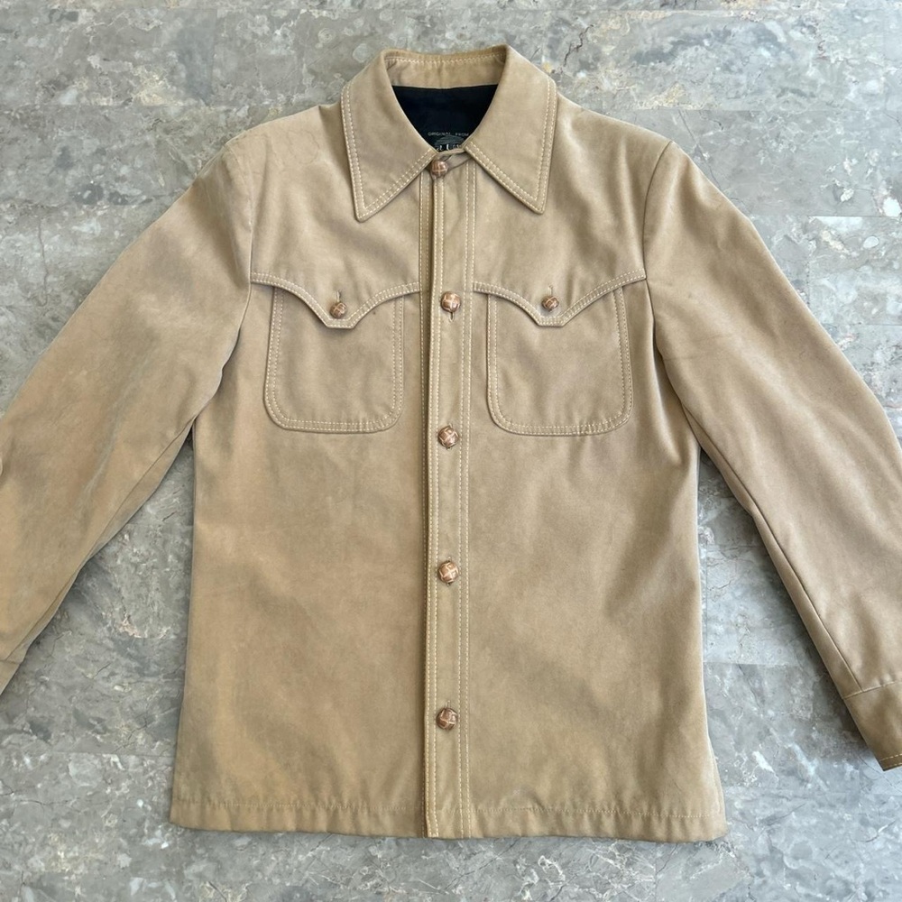 Vintage 1970s Brad Whitney Faux Suede Western Jacket 20x27.5